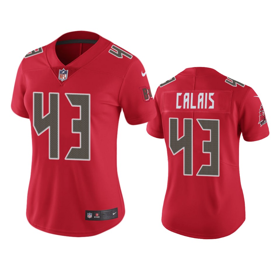 Tampa Bay Buccaneers Women Nike NFL 43 Raymond Calais Red Color Rush Limited Jersey